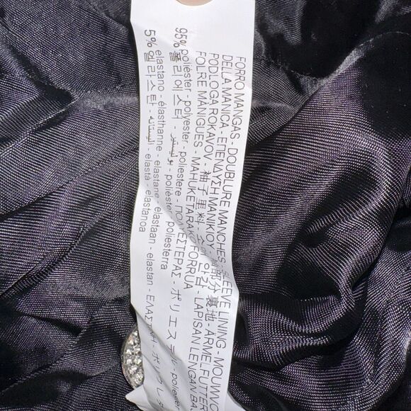 Zara Orange Red Tweed Double Breast Blazer Diamond Button Trinny Blogger Women L - Picture 12 of 14